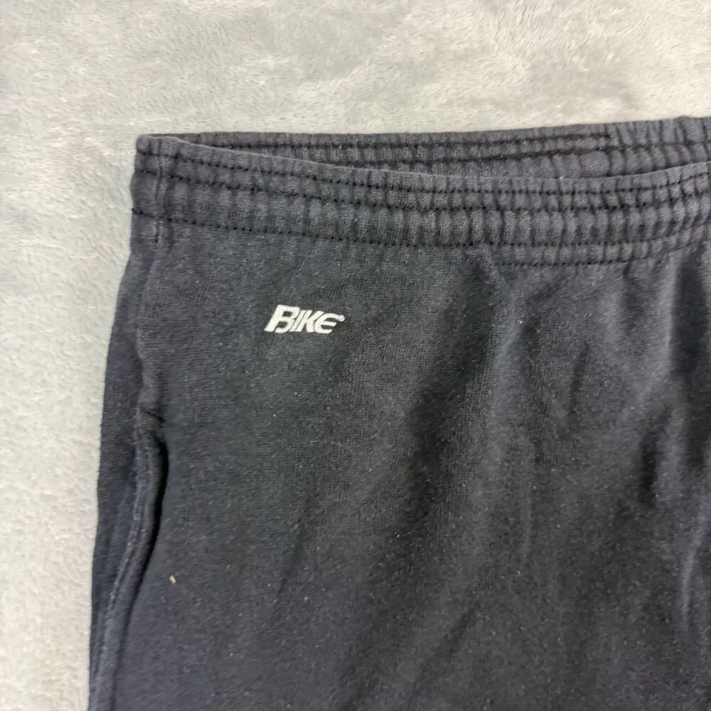Vintage Bike Miami Heat Sweat Shorts Mens Large Black NBA Spell Out Logo USA